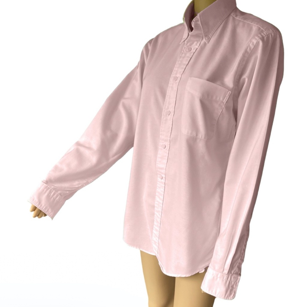 Land's End Men's Long Sleeve Solid 100% Cotton Oxford Dress Shirt - Size 15